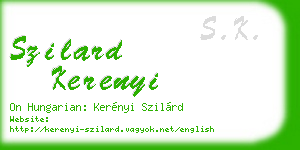 szilard kerenyi business card